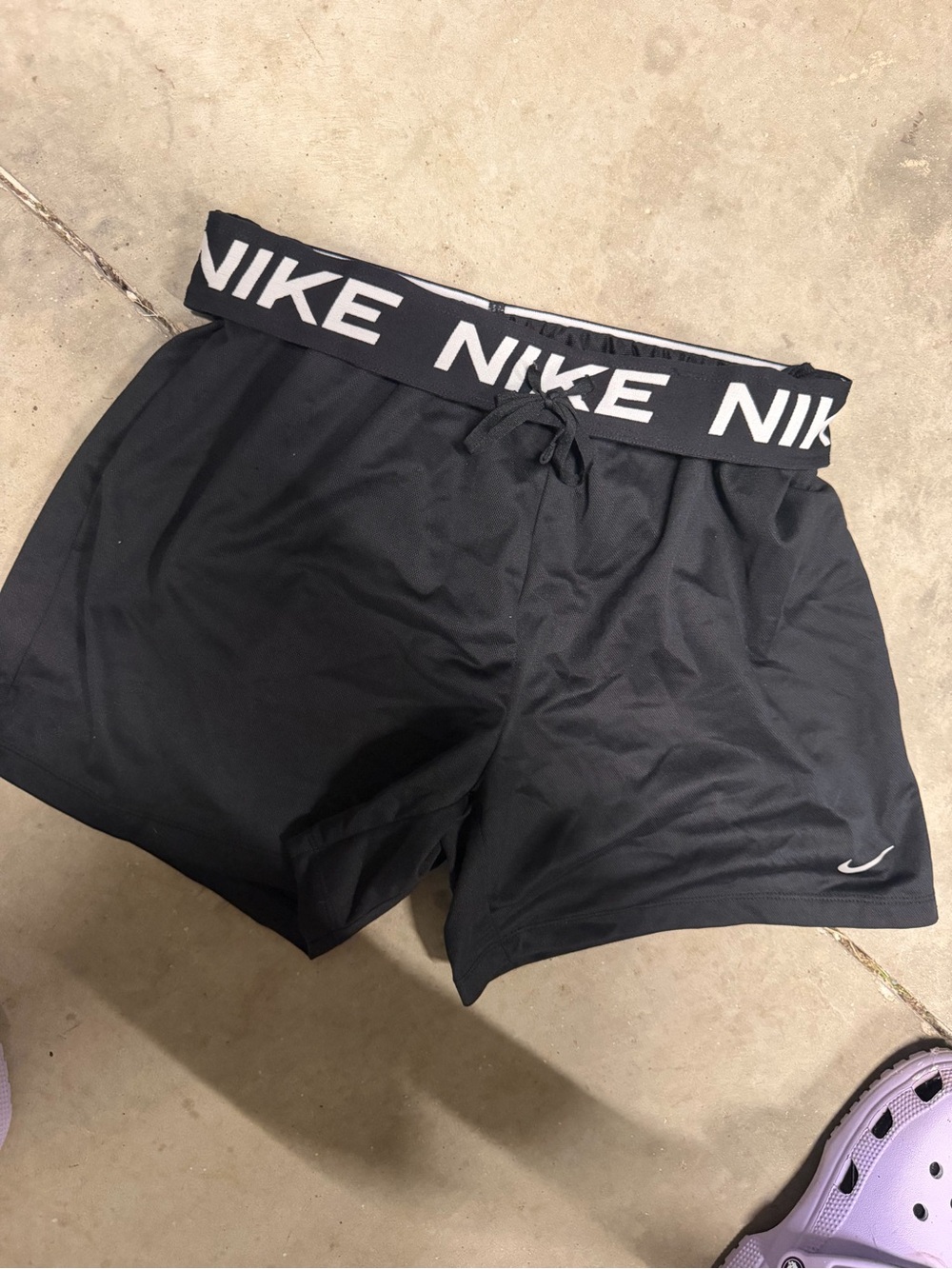 Nike Black Women's Athletic Shorts with Branded Waistband